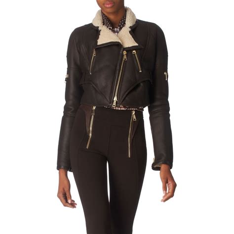 givenchy shearling biker jacket|Biker jacket in leather .